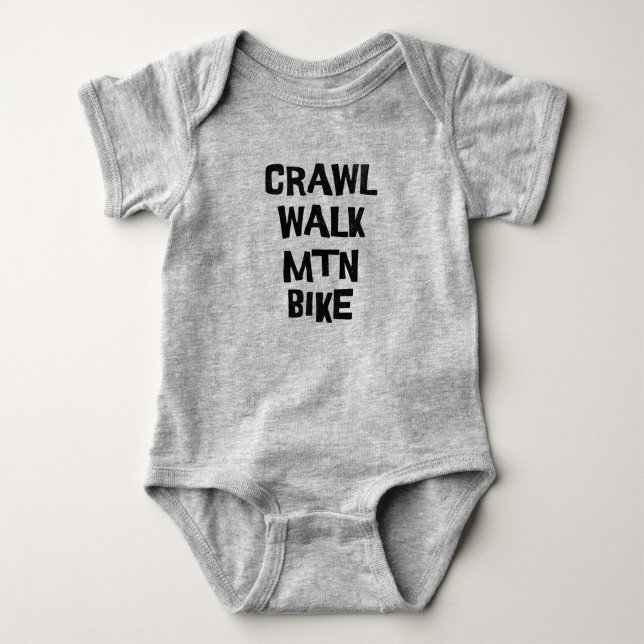 Body Para Bebê Crawl Walk Mountain Bike Funny (Frente)