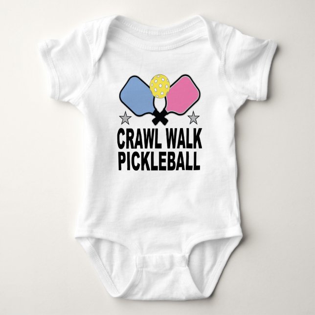 Body Para Bebê Crawl Walk Pickleball (Frente)