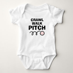 Body Para Bebê CRAWL WALK PITCH — roupa engraçada para bebê de be