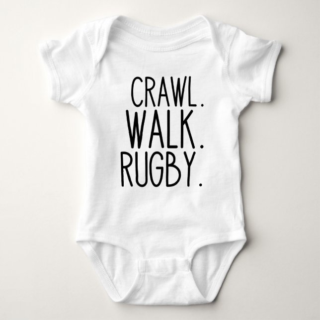 Body Para Bebê Crawl Walk Rugby (Frente)