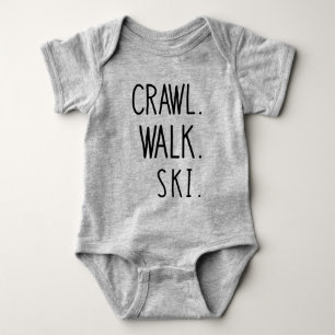 Body Para Bebê Crawl Walk Ski, Lover De Esqui Bonito
