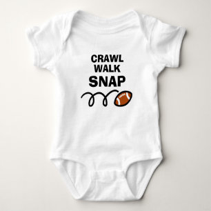 Body Para Bebê CRAWL WALK SNAP Esportes de futebol americano