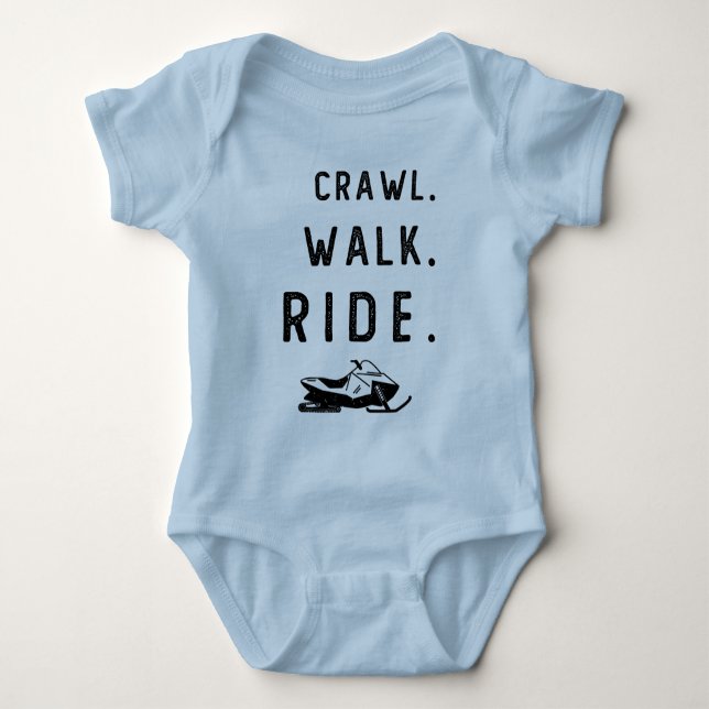 Body Para Bebê Crawl Walk Snowmobile A Caminhar Snowmobiling (Frente)
