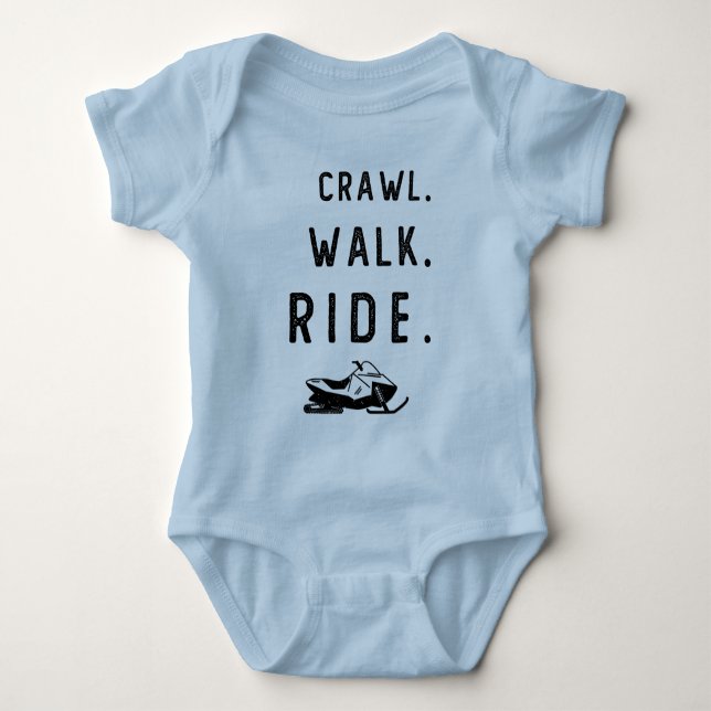 Body Para Bebê Crawl Walk Snowmobile Riding Snowmobiling (Frente)