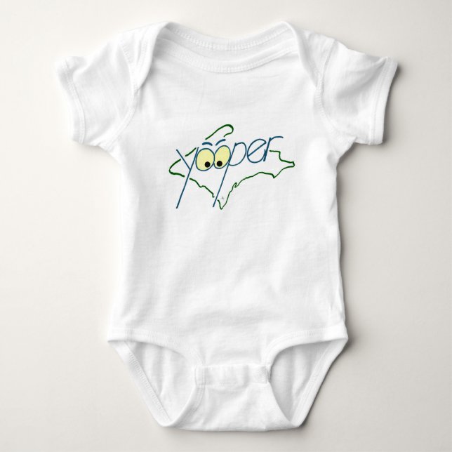 Body Para Bebê Creeper infantil de Yooper - orgulho de Yooper (Frente)