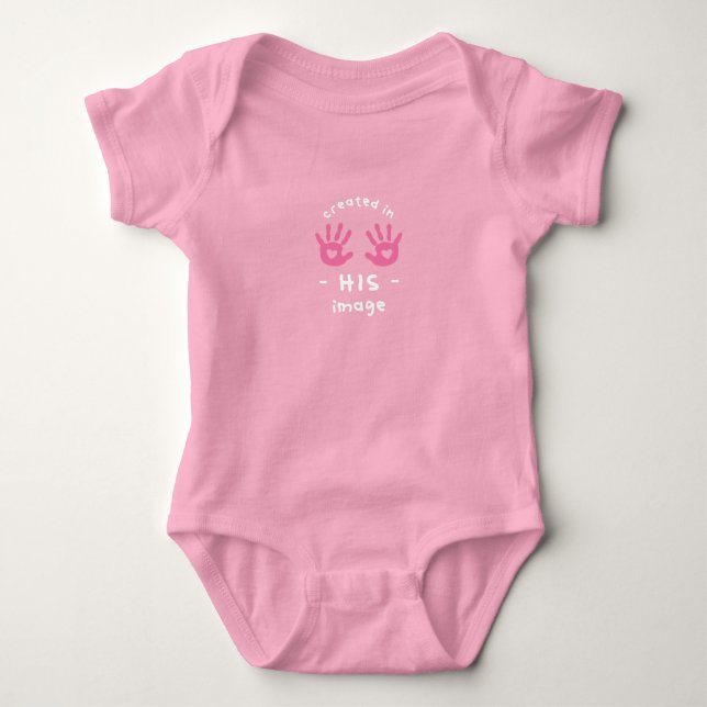 BODY PARA BEBÊ CRIADO À SUA IMAGEM CRISTÃO (Frente)