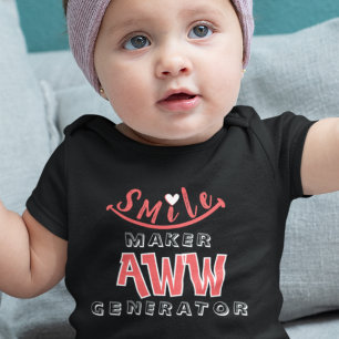 Body Para Bebê Criador de Sorriso Gerador de Aww Coração & Sorris