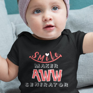 Body Para Bebê Criador de Sorriso Gerador de Aww Coração & Sorris