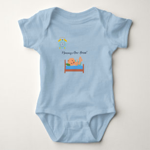 Body Para Bebê Criança de 'Alarme Novo' de Baby Jersey Um Pedaç