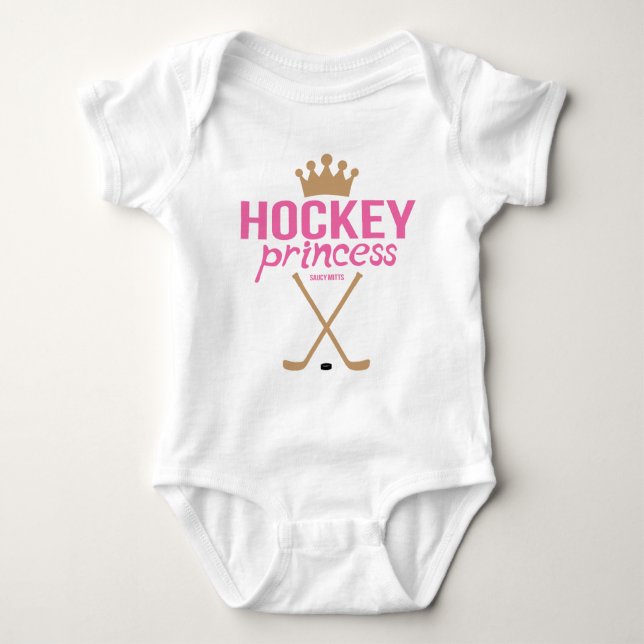Body Para Bebê Criança de Bebê Princesa Hockey (Frente)