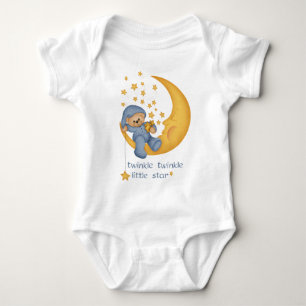 Body Para Bebê Criança de Pequena Estrela (azul) Twinkle Twinkle