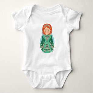 Body Para Bebê Criança irlandesa Redhead Matryoshka Creeper