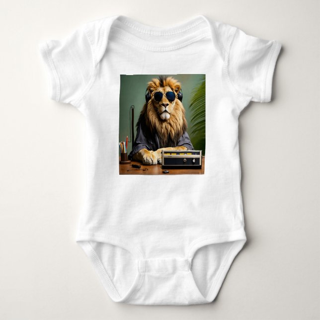 Body Para Bebê Crianças - Coleção de Bebês - Modelo Lion (Frente)