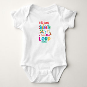 Body Para Bebê "Crianças são presentes do Senhor" (vermelho)