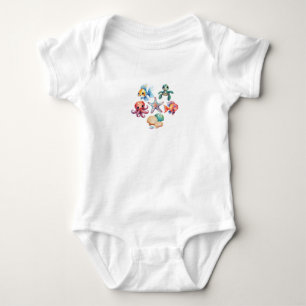 Body Para Bebê Criaturas do mar dos bebês