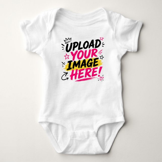 Body Para Bebê Crie o Seu Próprio Bodysuit de Bebê | Adicione Sua (Frente)