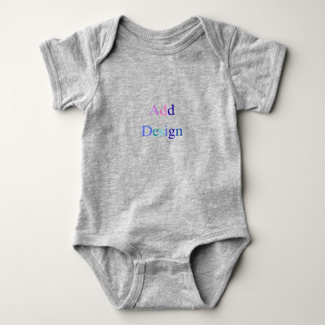 Body Para Bebê Crie seu próprio design personalizado preto (Frente)