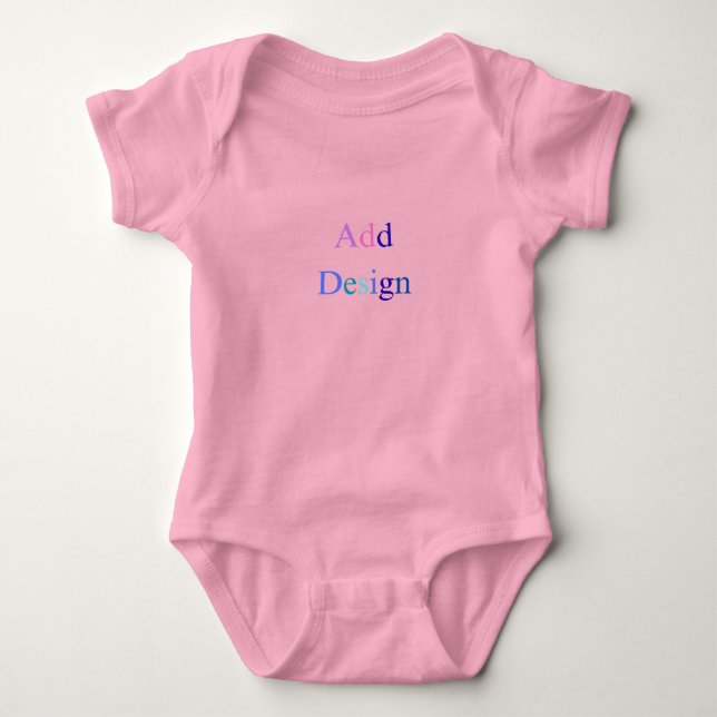 Body Para Bebê Crie seu próprio design personalizado preto (Frente)