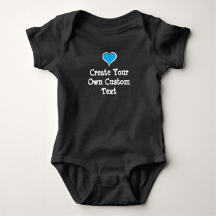 Body Para Bebê Crie seu próprio texto personalizado com Blue Hear