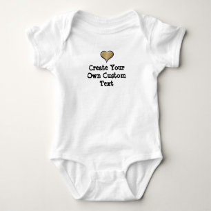 Body Para Bebê Crie seu próprio texto personalizado com Dourado C