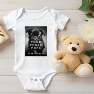 Body Para Bebê Crie Sua Própria Foto Simples e Texto Personalizad