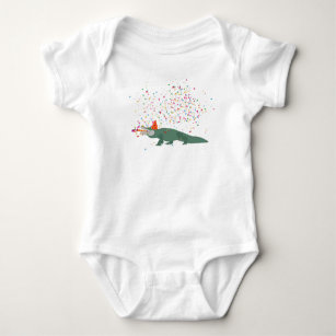 Body Para Bebê Crocodilo de Alligador - Animais com Festa
