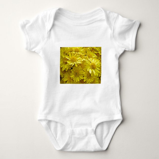 Body Para Bebê Crolisântemos Amarelo sunshine (Frente)