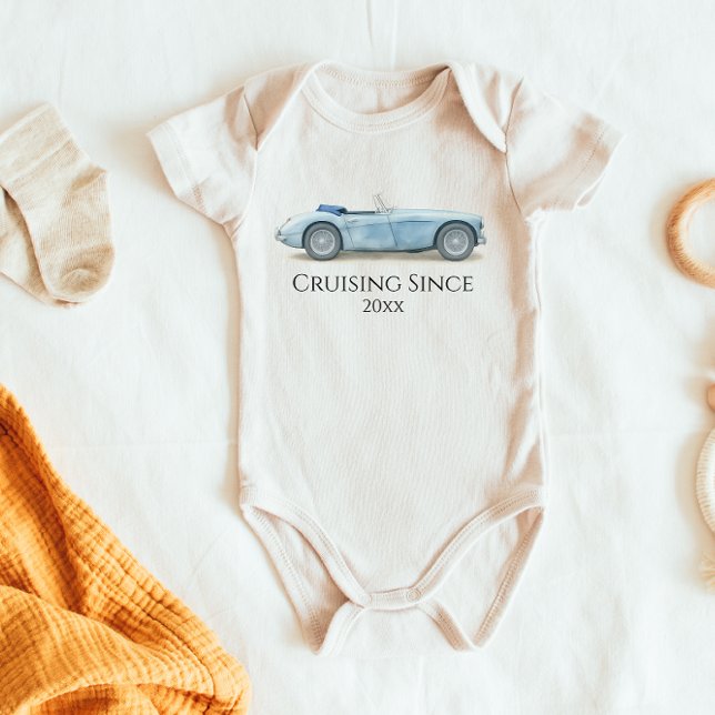Body Para Bebê Cruising Since | Carro Clássico (Criador carregado)