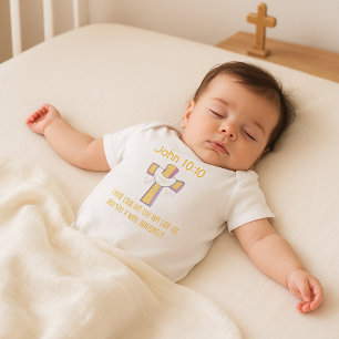 Body Para Bebê Cruz Cristã Jesus