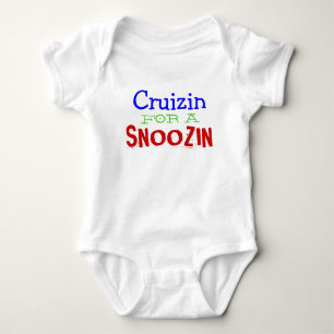 Body Para Bebê Cruzin para uma roupa engraçada para bebês Snoozin