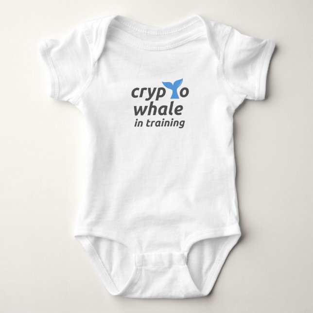 Body Para Bebê Crypto Whale in Training Baby Bodysuit (Frente)