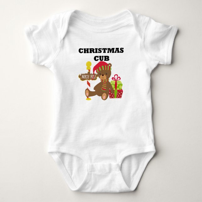 Body Para Bebê Cubo Natal (Frente)