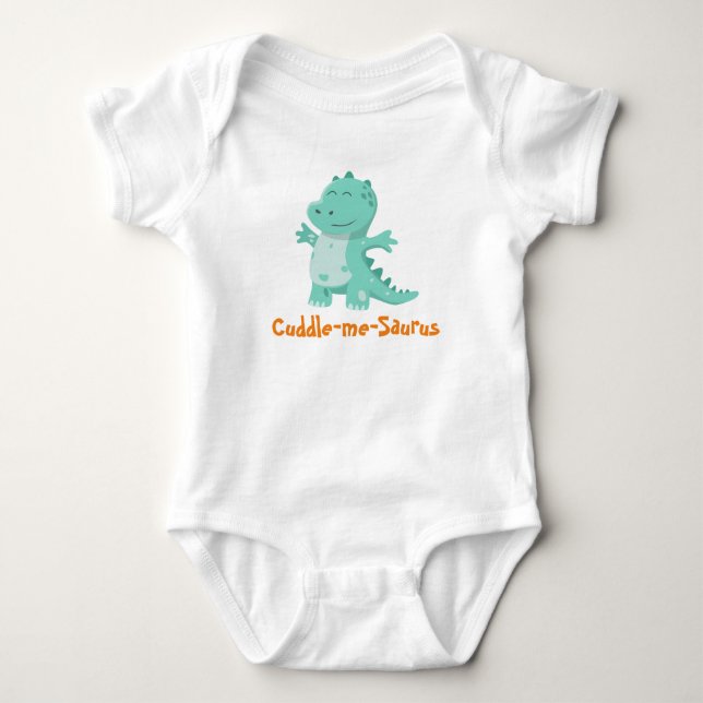 Body Para Bebê Cuddle-Me-Saurus: Delícia de Dino Abraçável (Frente)