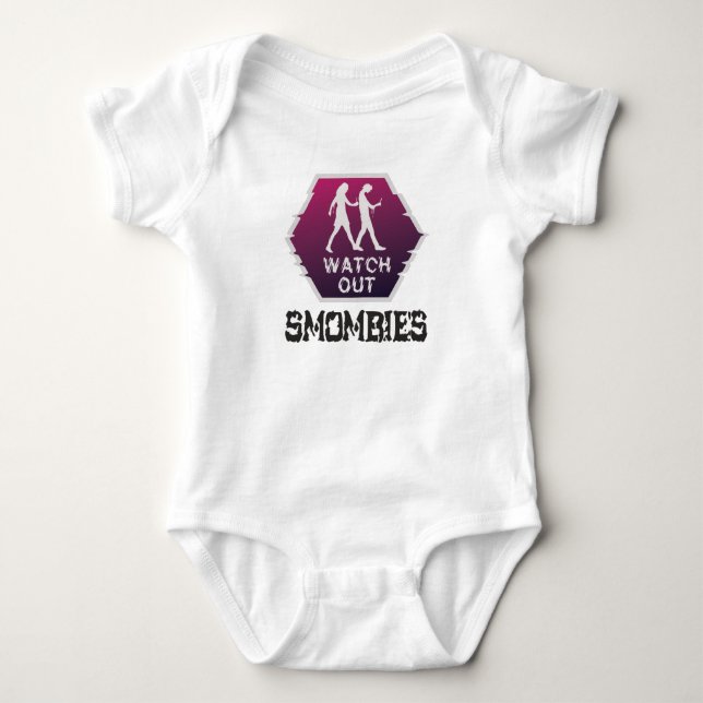 Body Para Bebê Cuidado com os Smombies (Frente)