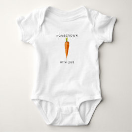 Body Para Bebê Cultivada com amor - CENOURA aquarela -