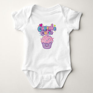 Body Para Bebê Cupcake Fofinha Estilo Kawaii Confetes, Pontos Cor