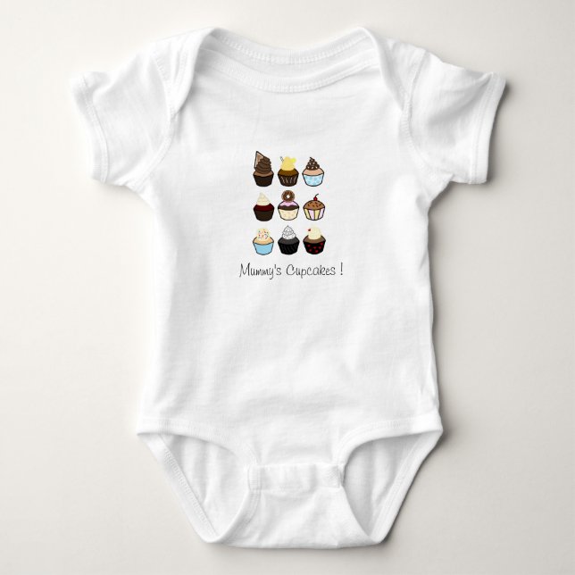 Body Para Bebê Cupcakes (Frente)