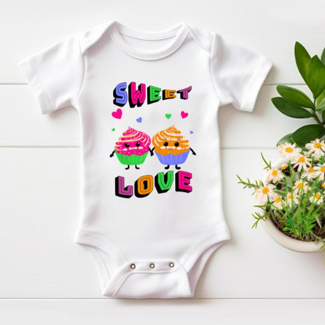 Body Para Bebê Cupcakes bonitos (Criador carregado)