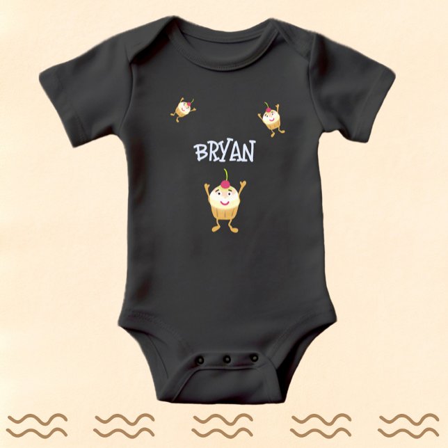 Body Para Bebê Cupcakes engraçados (Criador carregado)