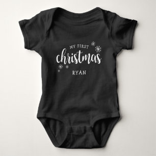 Body Para Bebê Curioso Meu Primeiro Nome De Natal