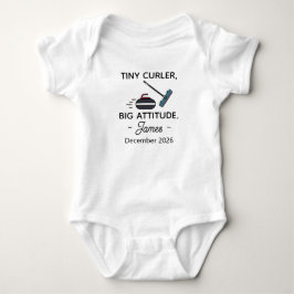 Body Para Bebê Curling Pequeno Curling Grande Atitude - Jogador d