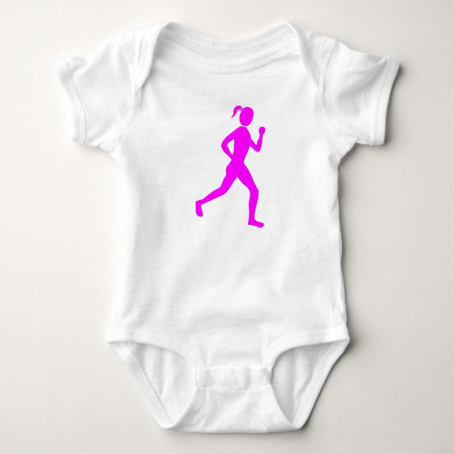 Body Para Bebê Curso (Mulher) - Magenta (Frente)