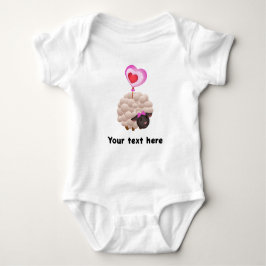 Body Para Bebê Custom Baby Bodysuit with Cute Sheep – Add Name