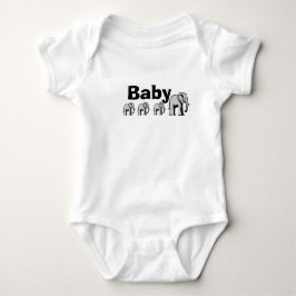 Body Para Bebê Customizable double-sided elephant bodysuit