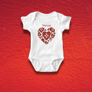 Body Para Bebê Customizable New Mexico Zia Heart Baby 