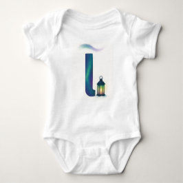 Body Para Bebê Customizable Northern Lights Letter L Lantern