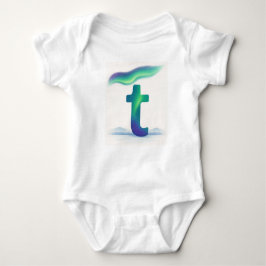 Body Para Bebê Customizable Northern Lights Letter T Tundra
