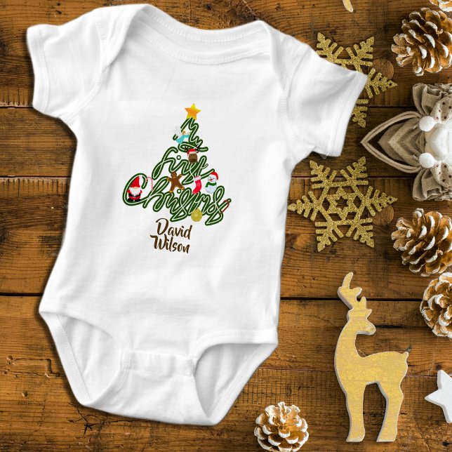 Body Para Bebê Cute Adorable My First Christmas Tree Baby (Criador carregado)