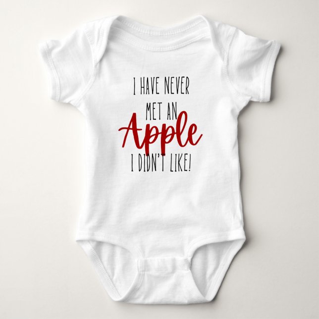 Body Para Bebê Cute Apple Baby Bodysuit (Frente)