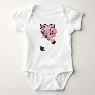 Body Para Bebê Cute Baby Girl Bodysuit with Pink Teddy Bear